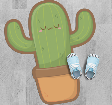 Anime cactus nature carpet - TenStickers