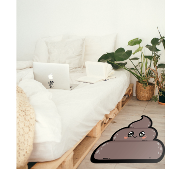 Anime poo emoji. teenage rugs for bedrooms - TenStickers
