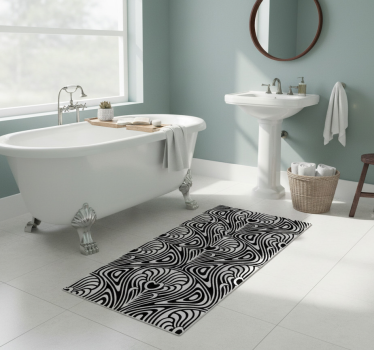 Art nouveau decorative vinyl bathroom mat - TenStickers