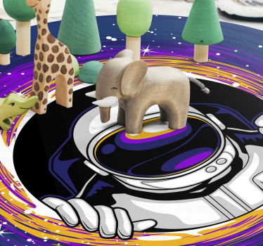 Astronaut in space kids vinyl carpet - TenStickers