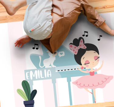 Ballet Dance Scene custom floor mat - TenStickers