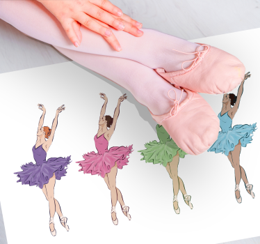 Ballet Dancers Set kids rug - TenStickers