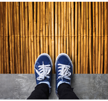 Bamboo surface appearance texture rug - TenStickers