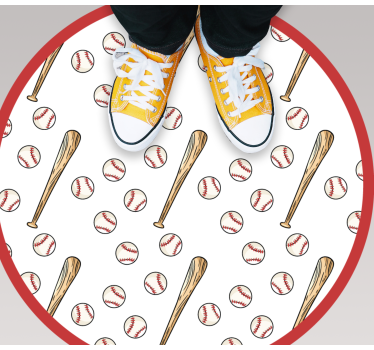 Baseball Season Fun game rug - TenStickers