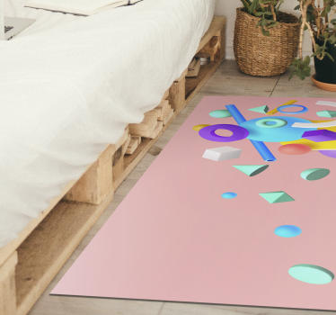 Basic 3d shapes contemporary rugs - TenStickers