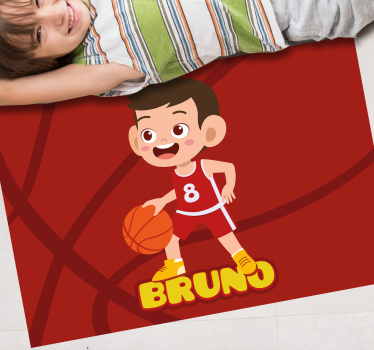 Basketball Character custom floor mat - TenStickers