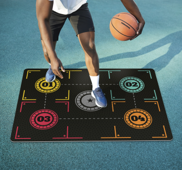 Basketball training rectangular floor carpet - TenStickers