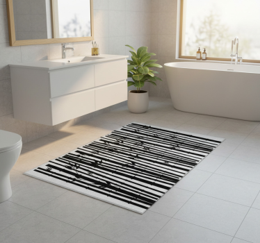 Bamboo plants bathroom mat - TenStickers