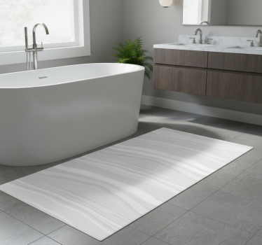 Bathroom mat close up of a white marble - TenStickers