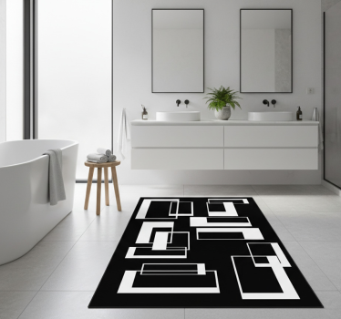Minimalistic rectangles bathroom mat - TenStickers