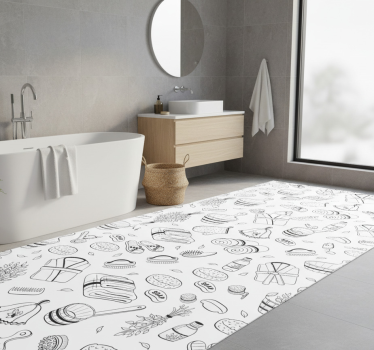 Bathroom mat for your bathroom essentials - TenStickers