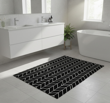 Geometric arrows bathroom mat - TenStickers