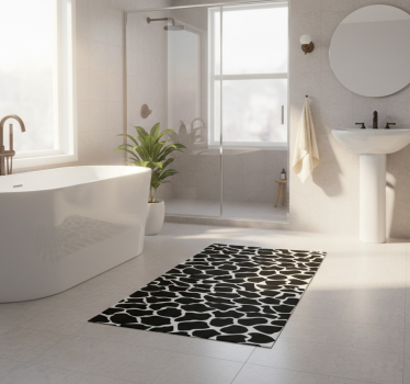 Giraffe print bathroom mat - TenStickers
