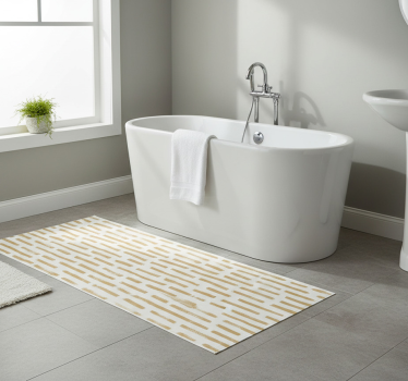 Bathroom mat in light brown brush stroke design - TenStickers