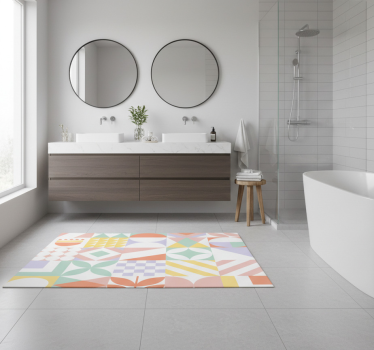 Bathroom mat in unique shapes - TenStickers