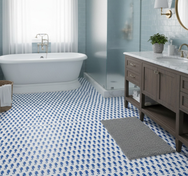 Bathroom mat sea horse shower design - TenStickers