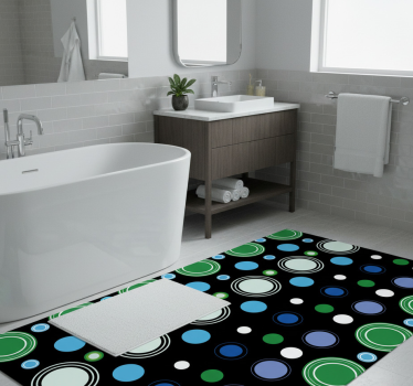 Bathroom mat tile wall sticker - TenStickers