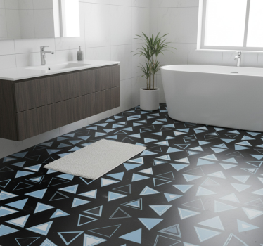 Bathroom mat triangle tile adhesive - TenStickers