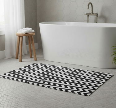 Bathroom mat with triangle lines design - TenStickers