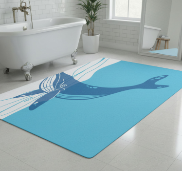 Bathroom mat whale shower screen decals - TenStickers
