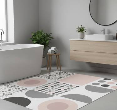 Bathroom mat with scandinavian rebekka design - TenStickers