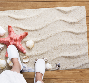 Beach Inspired Scene bathroom mat - TenStickers
