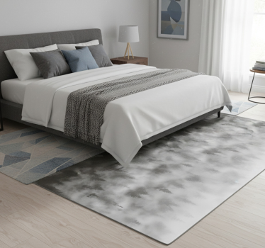 Bedroom carpet 3d foggy mysterious mountain - TenStickers