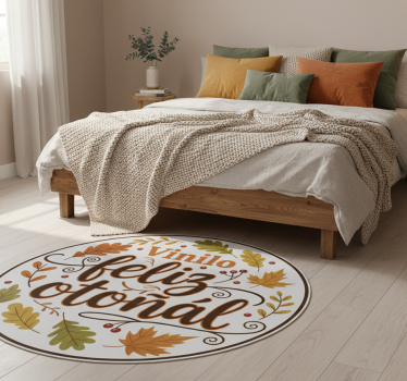 Bedroom carpet autumn happy vinyl - TenStickers