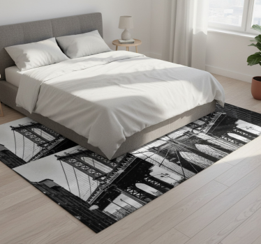 Bedroom carpet brooklyn bridge collage design - TenStickers