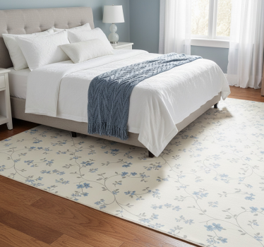 Bedroom carpet classic blue meadow trail - TenStickers