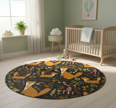 Bedroom carpet cute fox wallpaper for kids - TenStickers