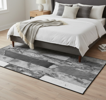 Bedroom carpet in dark grey brick pattern - TenStickers