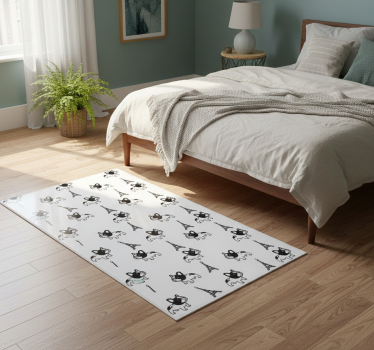 Bedroom carpet french bulldog in paris - TenStickers