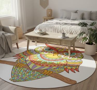 Bedroom carpet huichol bird design - TenStickers