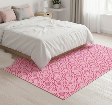 Bedroom carpet in dark and light pink shape - TenStickers