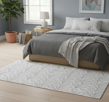 Bedroom carpet in grey cement design - TenStickers