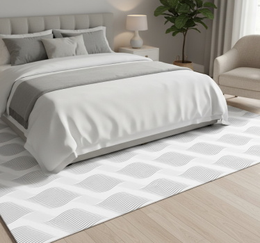 Bedroom carpet in light gray retro pattern - TenStickers