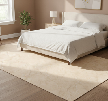 Bedroom carpet in light marble design - TenStickers