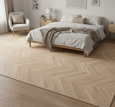Bedroom carpet in light wood finish - TenStickers