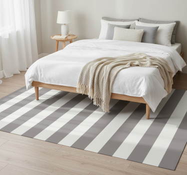 Bedroom carpet in nordic design gray vertical stripes - TenStickers