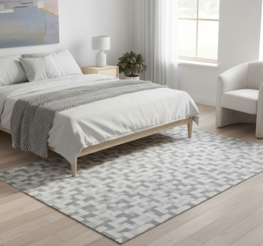 Bedroom carpet in nordic style gray circle pattern - TenStickers