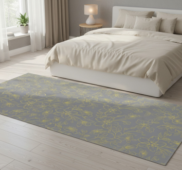 Bedroom carpet in pantone floral design - TenStickers