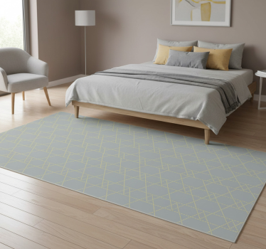 Bedroom carpet in pantone origami triangles - TenStickers