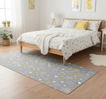 Bedroom carpet in pantone stars design - TenStickers