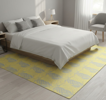 Bedroom carpet in pantone tropical leaves - TenStickers