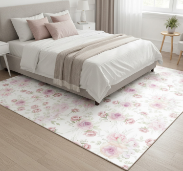 Bedroom carpet in pink and wild design - TenStickers