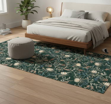 Bedroom carpet in 'restore emerald' style - TenStickers