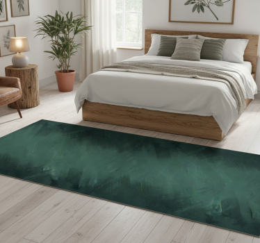 Bedroom carpet in rustic green retro design - TenStickers