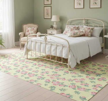 Bedroom carpet in shabby chic with dots pattern - TenStickers
