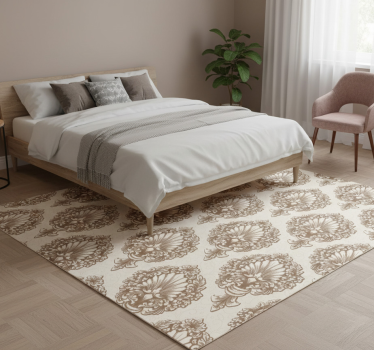 Bedroom carpet in vintage damask style - TenStickers